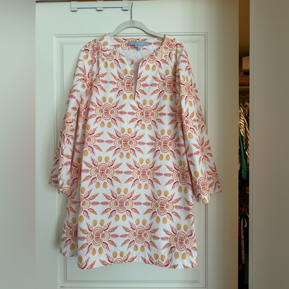 Hill House Artemis shell mosaic tunic dress size S NWOT